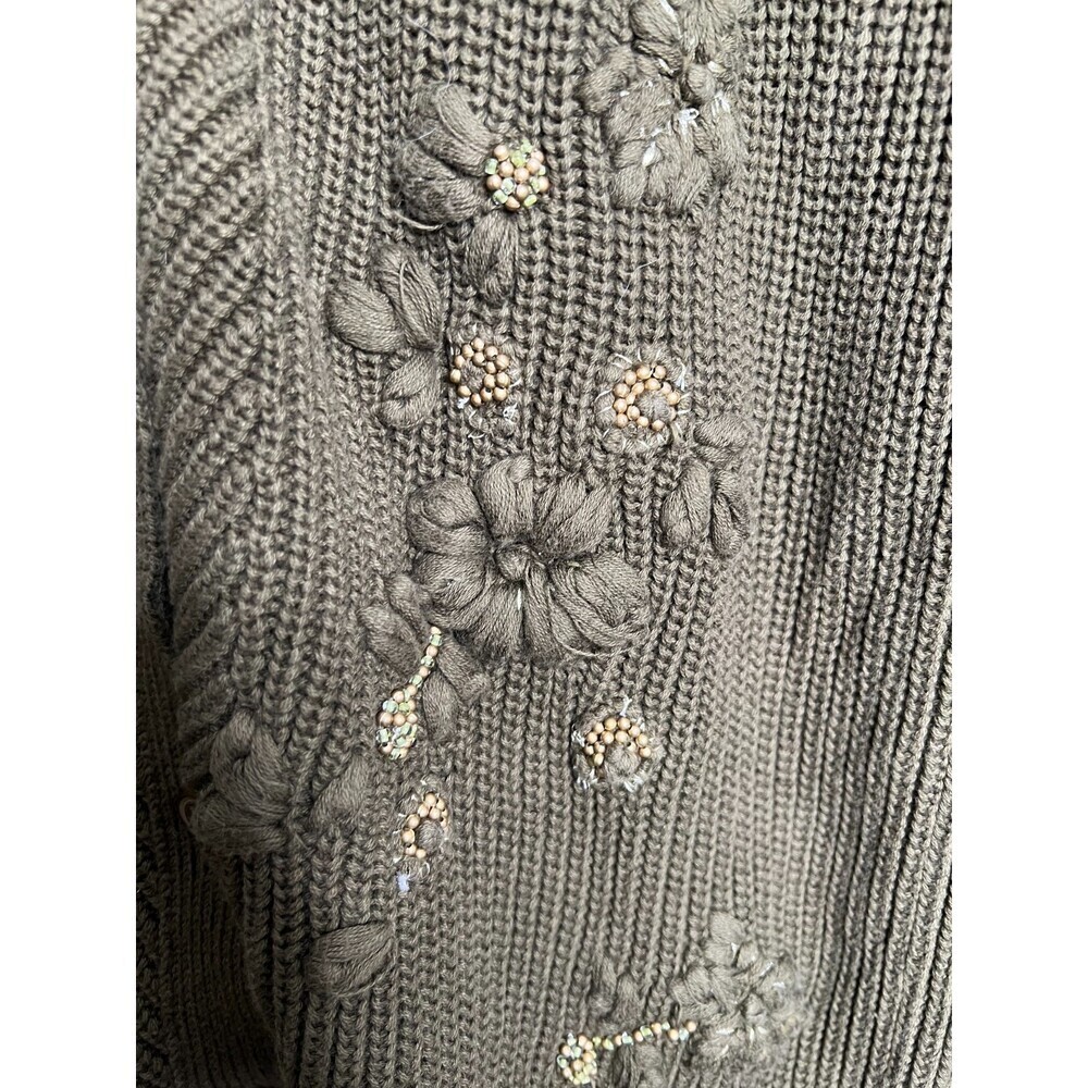 Soft Surroundings Enchanted Forest Floral Embroidered Cardigan Sweater Large - Picture 7 of 9